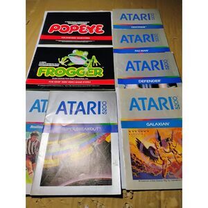 Lot of 8 Atari 5200 Instruction Manuals Super Breakout Galaxian & More